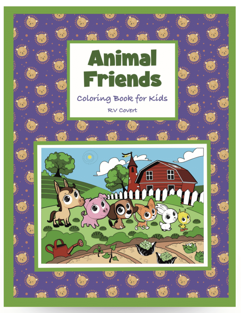 animal friends coloring book cover