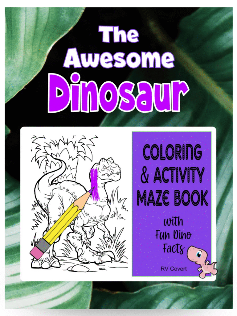 awesome dinosaur activity book cover
