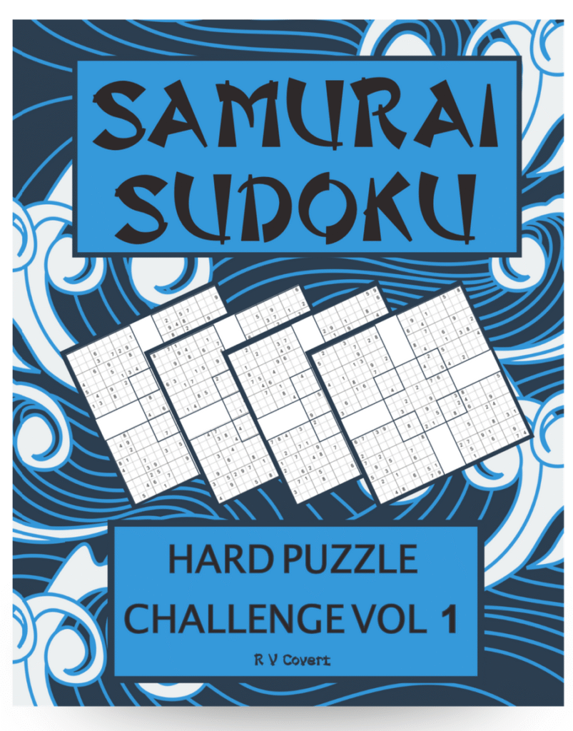 samurai sudoku activity book cover hard puzzle