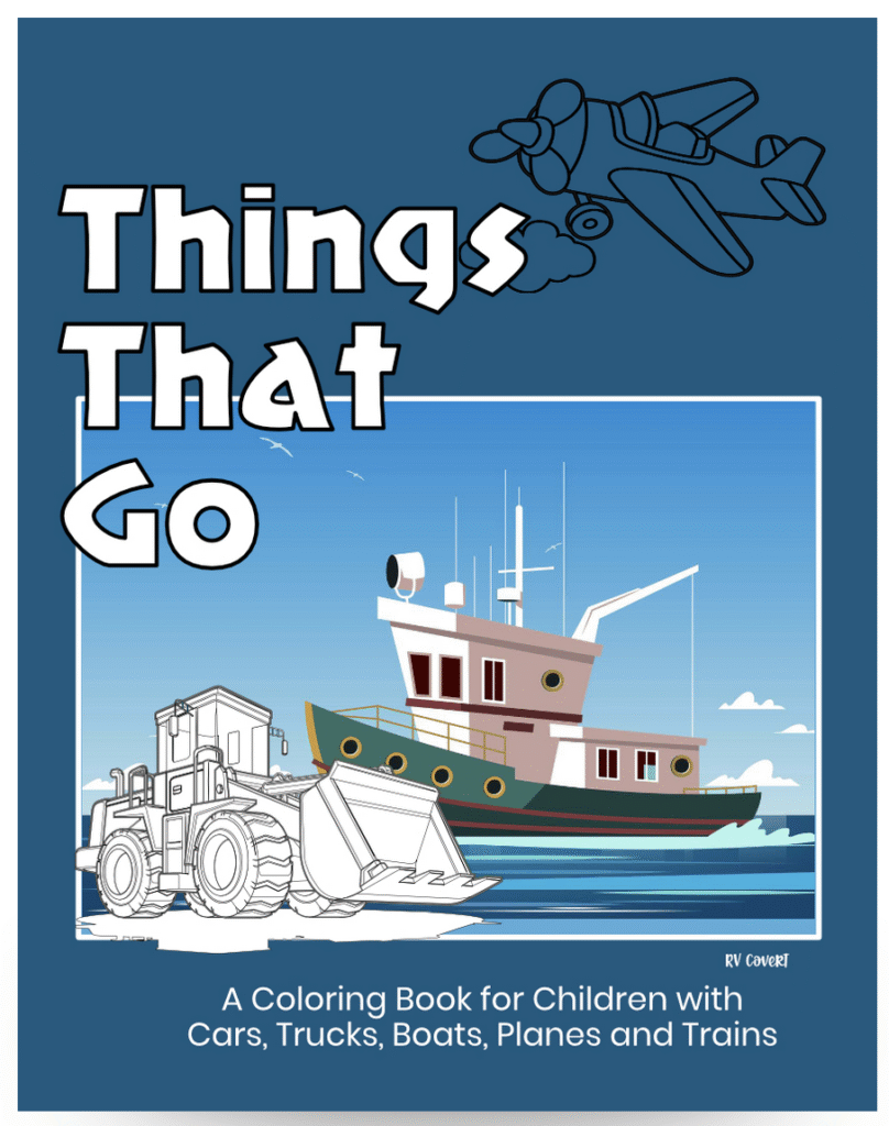 things that go coloring book cover